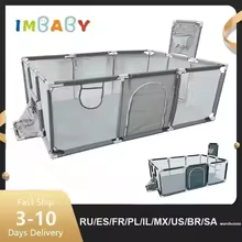 IMBABY לולים לתינוקות מקורה קורליטוס לתינוקות מחסומי בטיחות לילדים פעילות תינוקות חדר כושר פארקים גדולים לגדר קופסת קרקע לתינוק